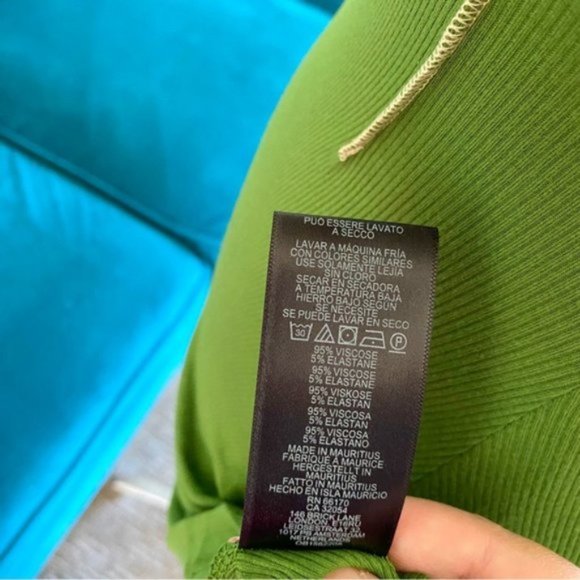 Urban Outfitters | UO Deja Seamed Mini Dress Sleeveless Ribbed Green New Medium - Picture 11 of 14